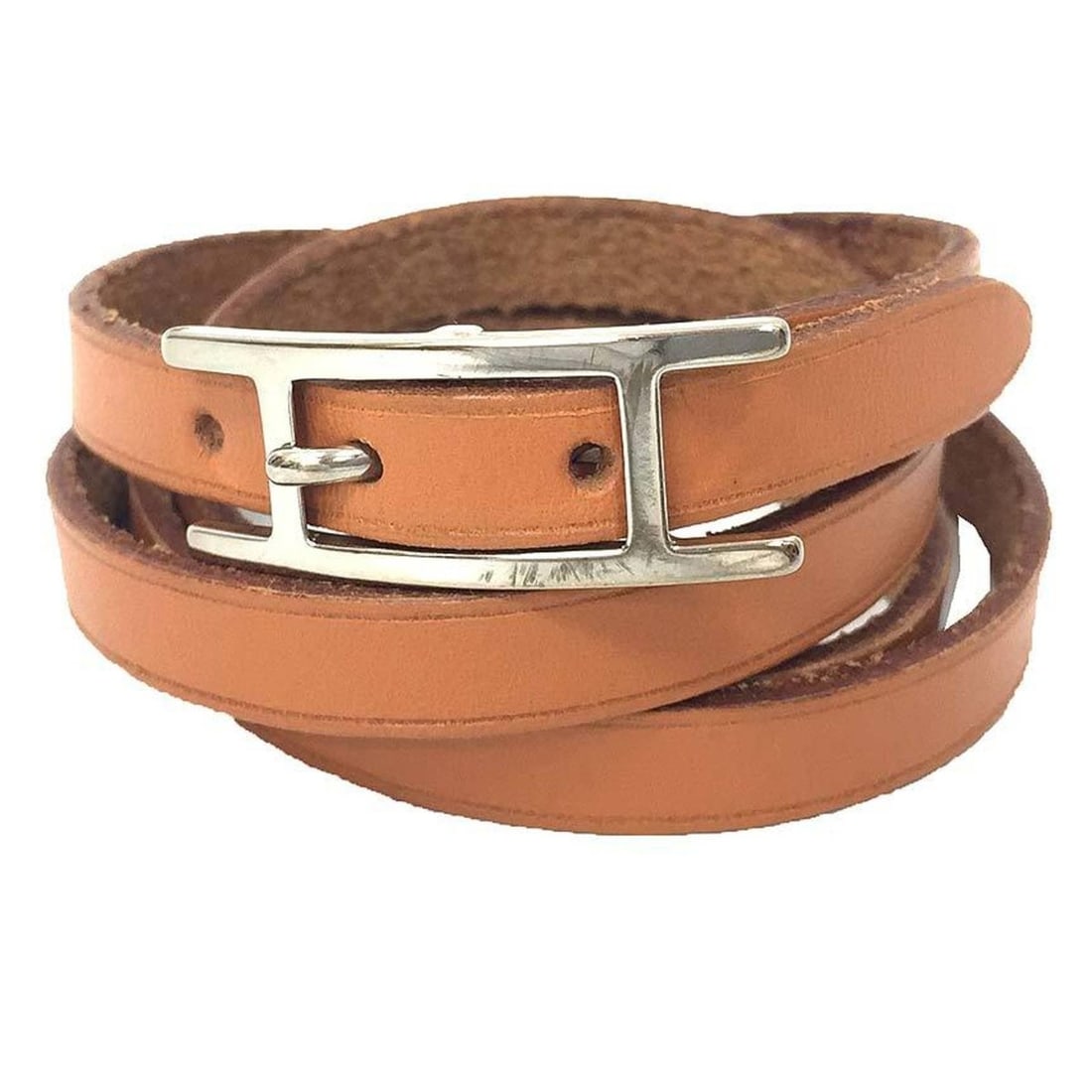 Hermes HERMES Api Bracelet Triple Choker Camel Brown ? D Stamp aq10311 (1 of 10)