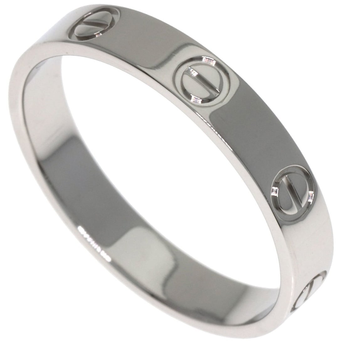 Cartier Mini Love Ring #57, Platinum PT950, Women's Ring, CARTIER: --- Catalog ---Category: SizeJP Size: 17US Size: 8.5Category: DesignType: Band ringGender: WomenMaterial: Platinum, Platinum 950Category: GeneralLine: LoveBrand: Cartier--- Item List ---Section: