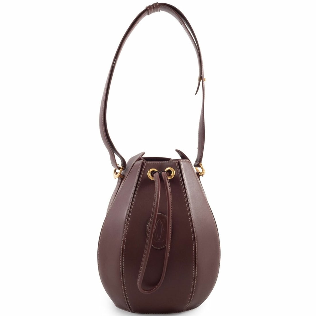 Cartier Must Line Leather Shoulder Bag, Bordeaux, Women's: --- Catalog ---Category: SizeSize (HxWxD): 26cm x 15.5cm x 15.5cm / 10.23'' x 6.1'' x 6.1''Strap Length: 110cm / 43.3''Category: DesignType: Shoulder bagColor: BordeauxGender: WomenMaterial: Leather