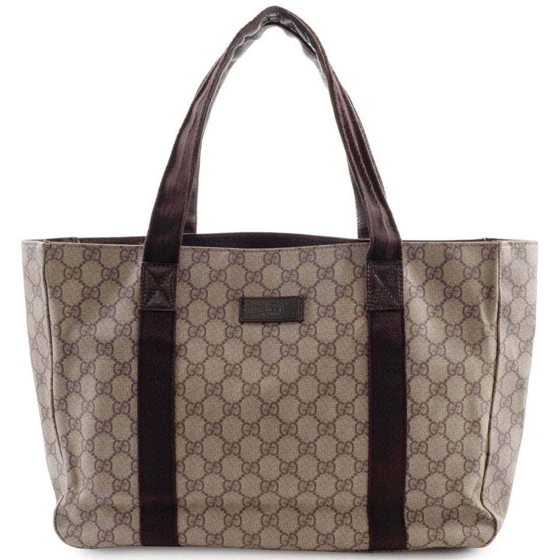 Gucci GG Supreme Tote Bag 141624 Leather Beige Brown: --- Catalog ---Category: SizeSize (HxWxD): 25.5cm x 36.5cm x 10cm / 10.03'' x 14.37'' x 3.93''Handle Length: 48.5cm / 19.09''Category: DesignType: Tote bagColor: Beige brownGender: WomenClosure: