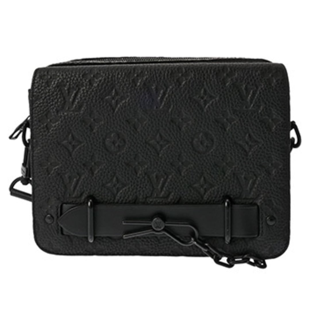 LOUIS VUITTON Steamer Messenger Noir M57307 Men's Taurillon Leather Shoulder Bag AB Rank Used Ginzo (1 of 13)