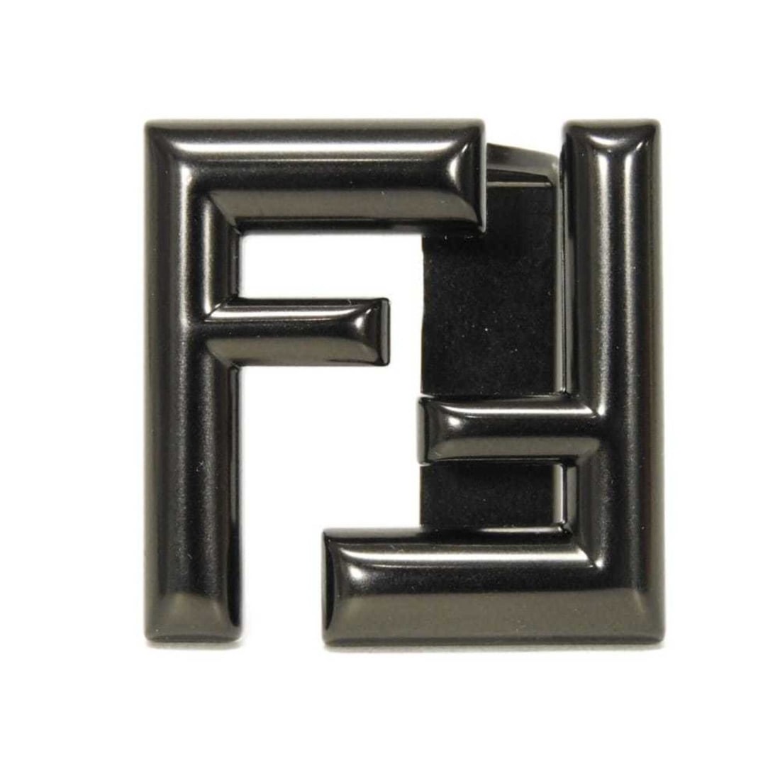 Fendi FENDI Belt Round FF Buckle Zamac Brass Metal Ruthenium Black Logo Gunmetal 7AS200 AG08 F1KSI (1 of 12)