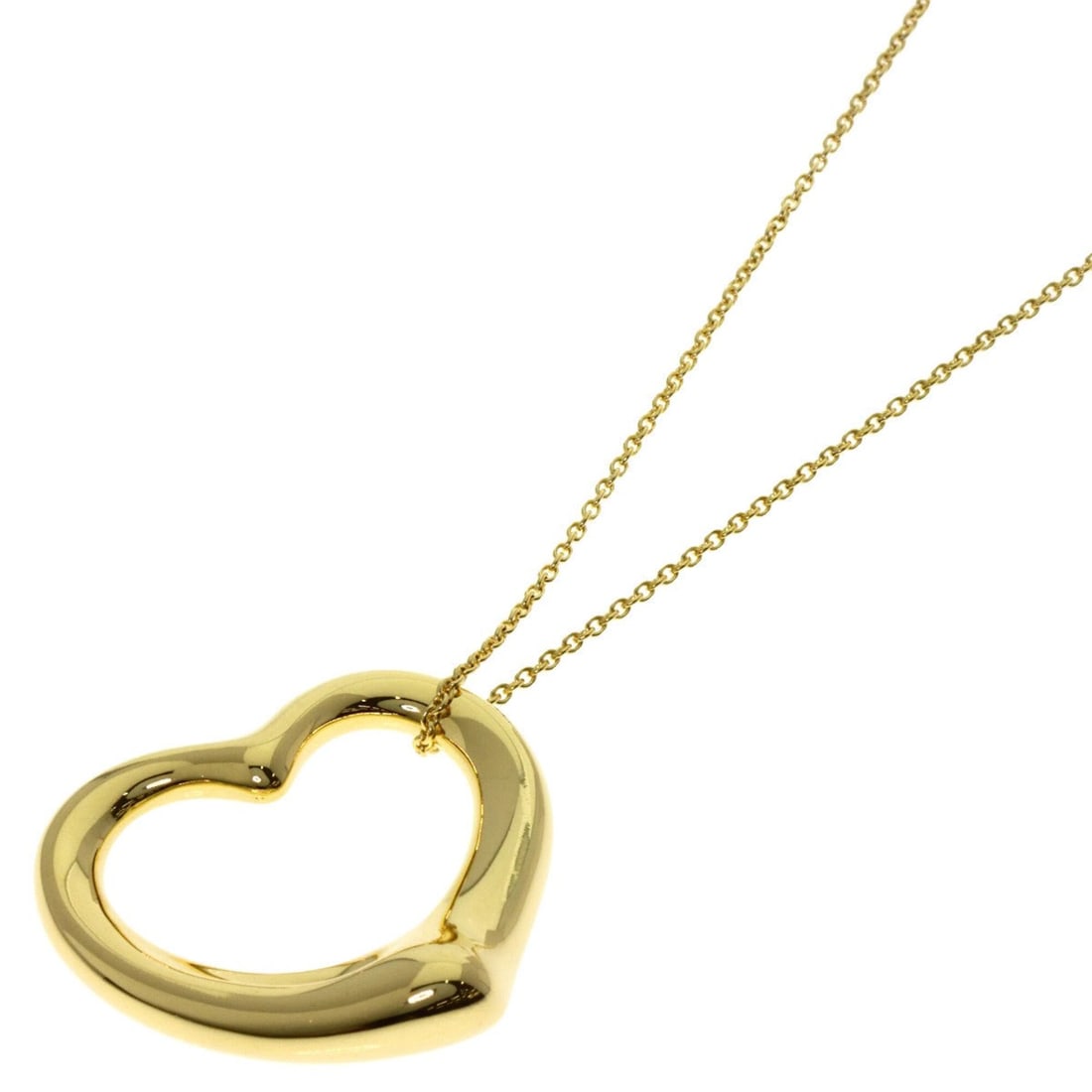 Tiffany & Co. Open Heart Necklace, 18K Yellow Gold, Women's.: --- Catalog ---Category: SizePendant Size: 23.6mm x 27.4mm / 0.92'' x 1.07''Neck Circumference: 45.5 cm / 17.91''Category: DesignGender: WomenMaterial: Yellow gold (18K)Necklace Type: NecklaceCategory