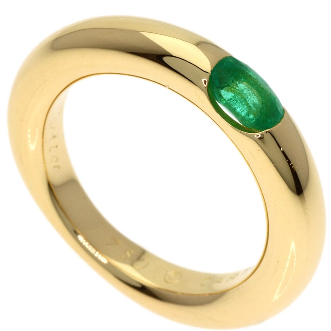 Cartier Ellipse Emerald Ring #51 18K Yellow Gold Women's CARTIER (1 of 13)