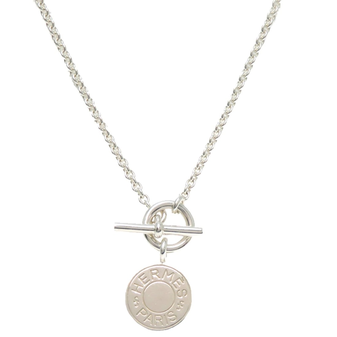 Hermes Amulette Sellier Women's Necklace, Sterling Silver 925 (1 of 12)