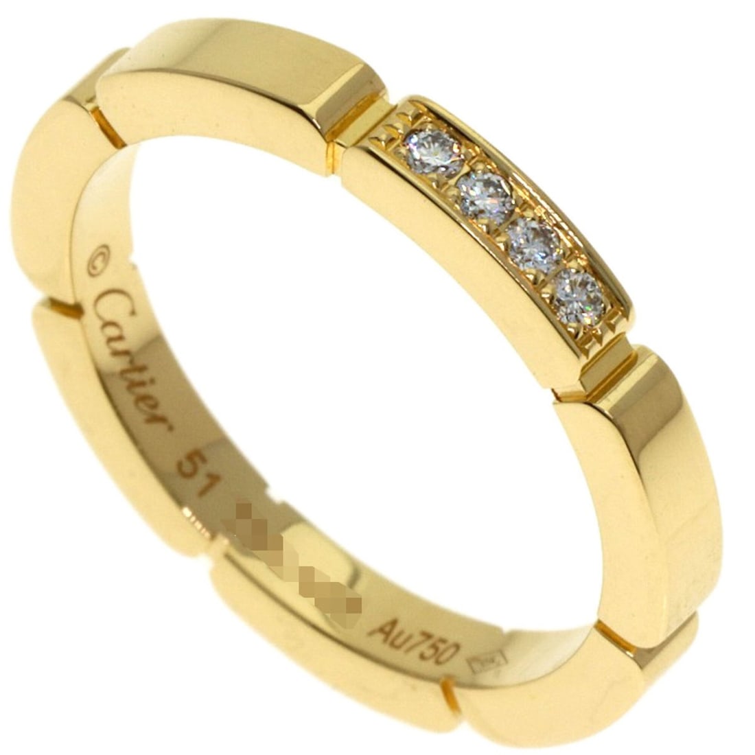 Cartier Maillon Panthère Diamond Ring #51 18K Yellow Gold Women's CARTIER (1 of 10)