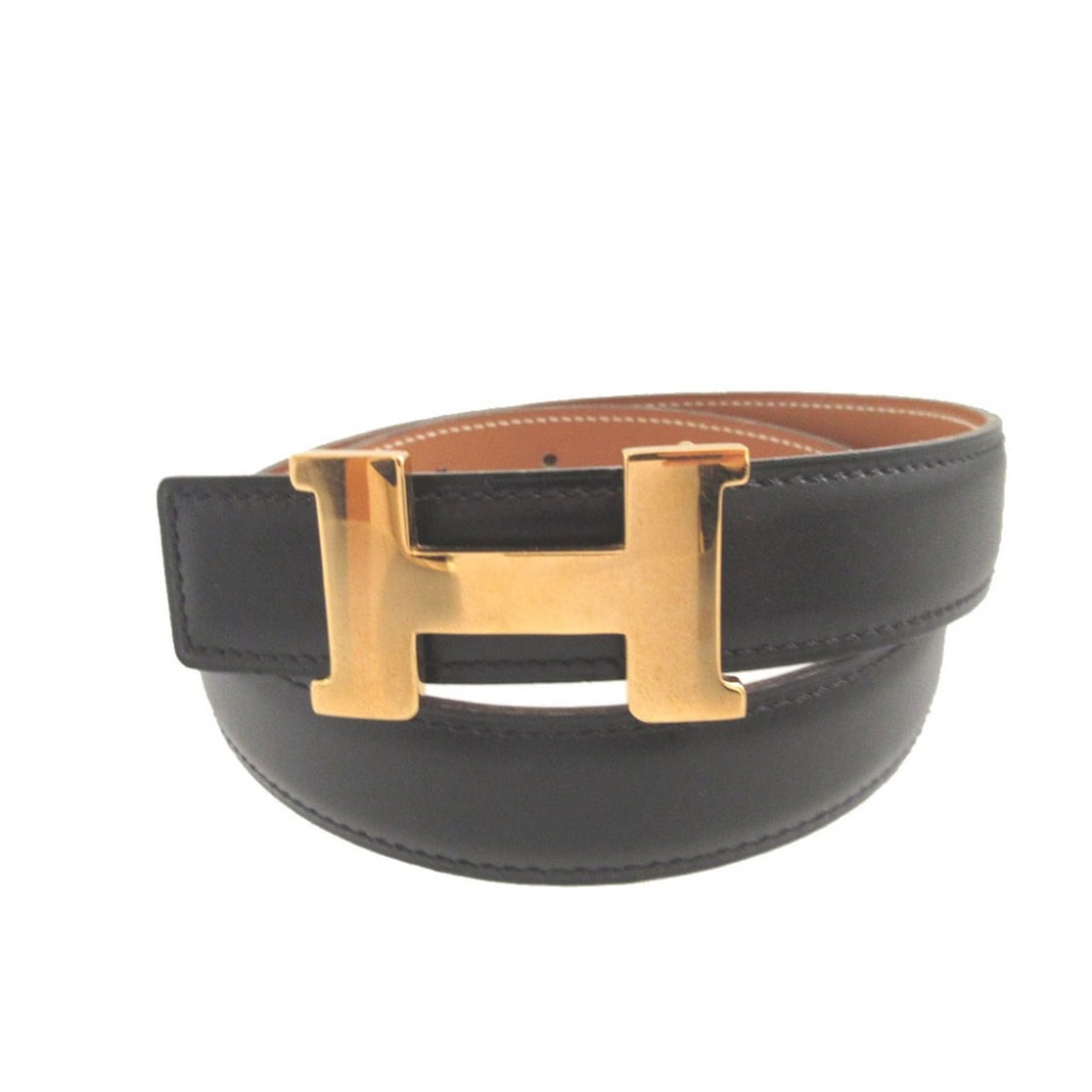 Hermes Constance H-buckle belt, size 60, ?Y stamp (made in 1995), box calf leather, black and (1 of 20)