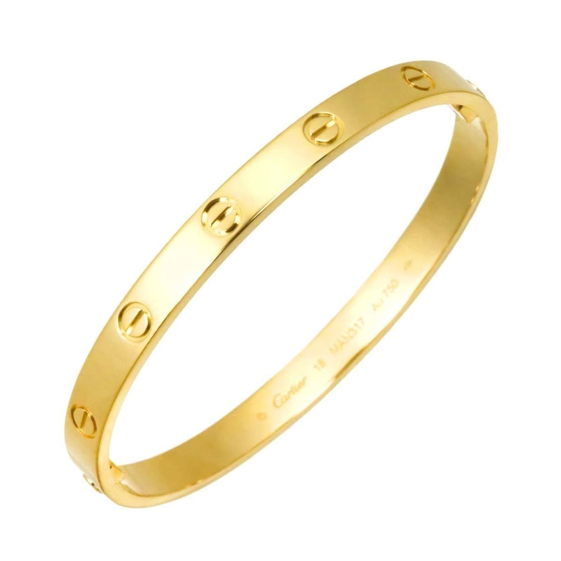 Cartier Love Bracelet #18 18K YG Yellow Gold 750 Bangle (1 of 16)