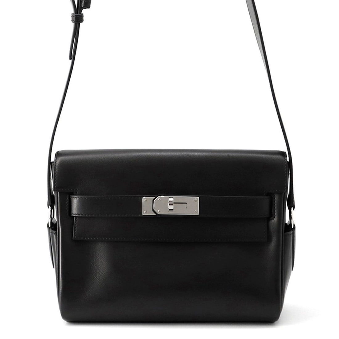 Hermes Kelly PM Black Evergrain K Stamp HERMES Men's Handbag (1 of 15)