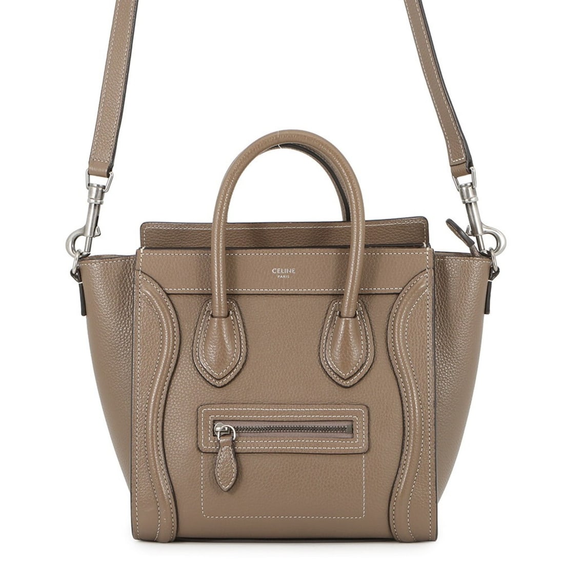 Celine handbag, Luggage Nano Shopper, leather, 189243DRU.09SO. CELINE 2-way shoulder bag. handbag. (1 of 19)