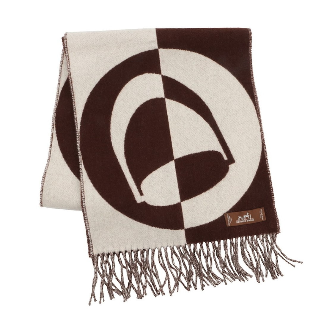 Hermes scarf, Casaque Charms, cashmere, HERMES stole, MUFFLER: --- Catalog ---Category: SizeSize (LxW): 1.36m x 30cm / 53.54'' x 11.81''Category: DesignType: StoleColor: Beige, BrownGender: WomenMaterial: Cashmere 100%Category: GeneralBrand: HermesCountry of Orig