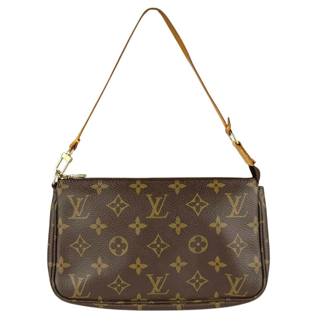 Louis Vuitton LOUIS VUITTON Handbag Accessory Pouch Monogram Pochette Accessoires Canvas Brown Gold: --- Catalog ---Category: SizeSize (HxWxD): 13cm x 21cm x 3cm / 5.11'' x 8.26'' x 1.18''Category: DesignType: Handbag, Pochette, PouchColor: Brown, MonogramGender: WomenMaterial: Monogram Category: Gen