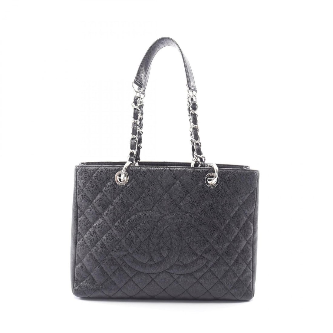 Chanel Matelassé Grand Shopping GST Tote Bag Handbag, Calfskin Leather, Women's, Black, A50995 (1 of 17)
