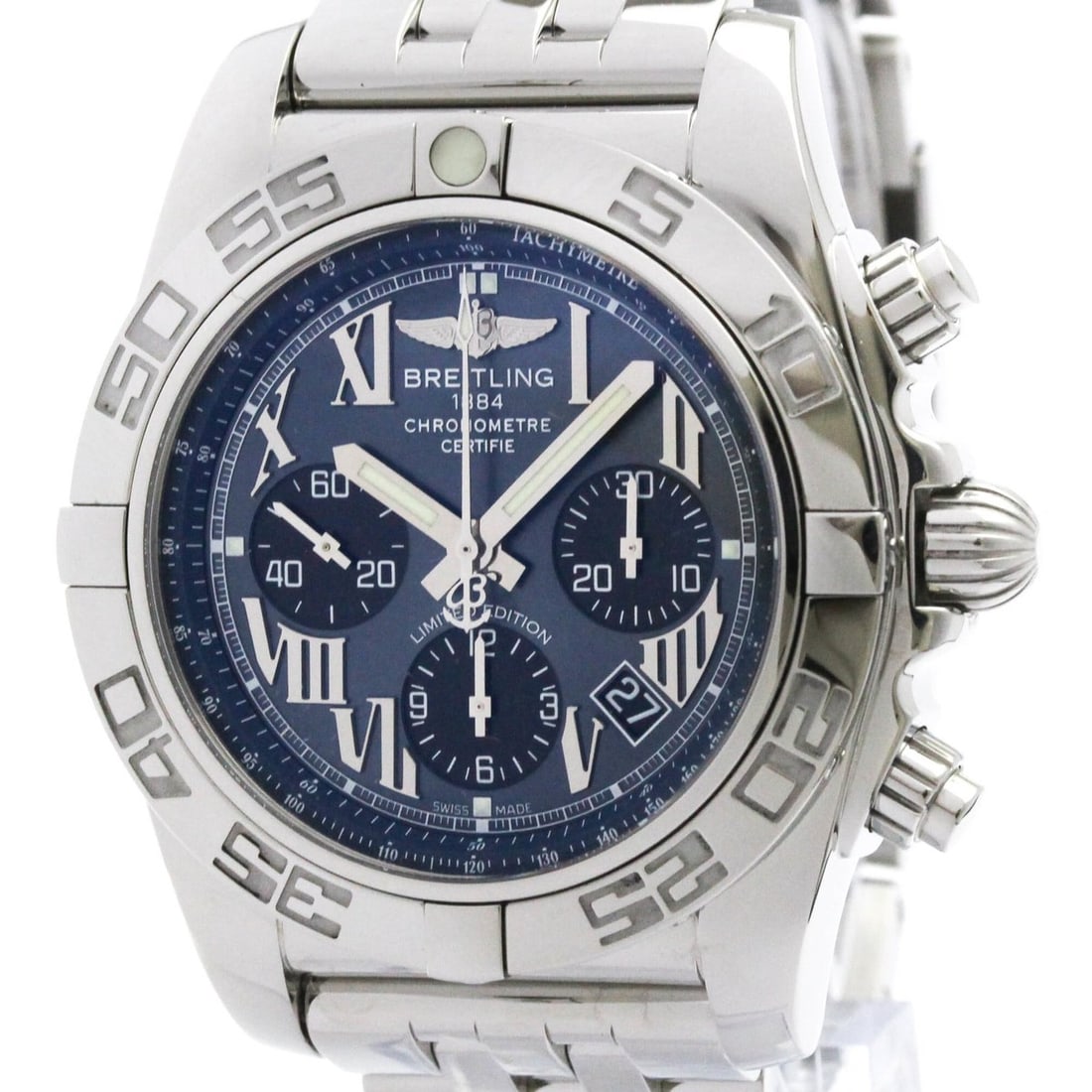 BREITLING Chronomat 44 Japan LTD MOP Steel Mens Watch AB0111 Polished (1 of 11)