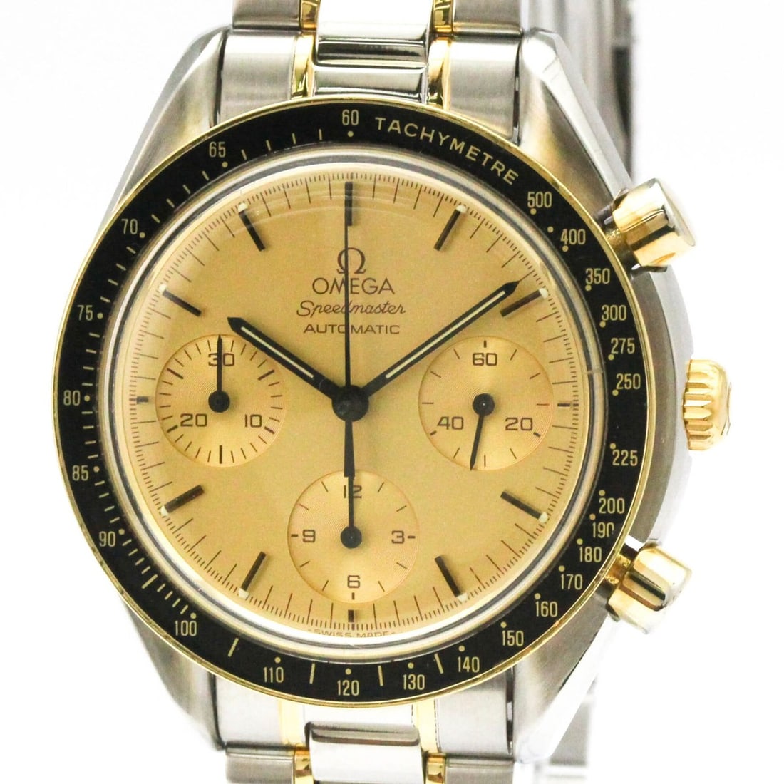 OMEGA Speedmaster Automatic 18K Gold Steel Mens Watch 3310.10 Polished (1 of 9)