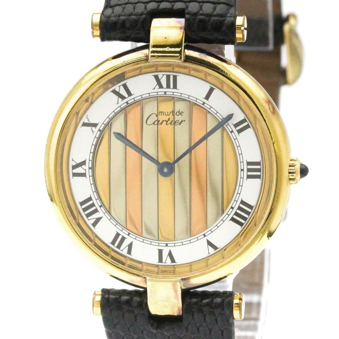CARTIER Must Vendome Vermeil Gold Plated Quartz Ladies Watch (1 of 9)