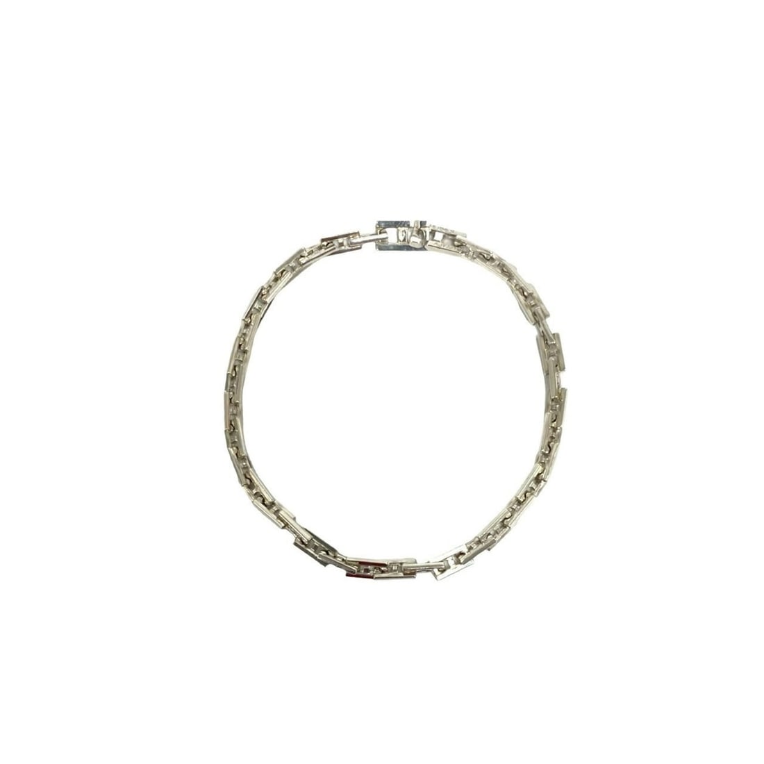 HERMES Vintage Hercules MM Bracelet, Sterling Silver 925 Chain Accessory, 35906 (1 of 7)
