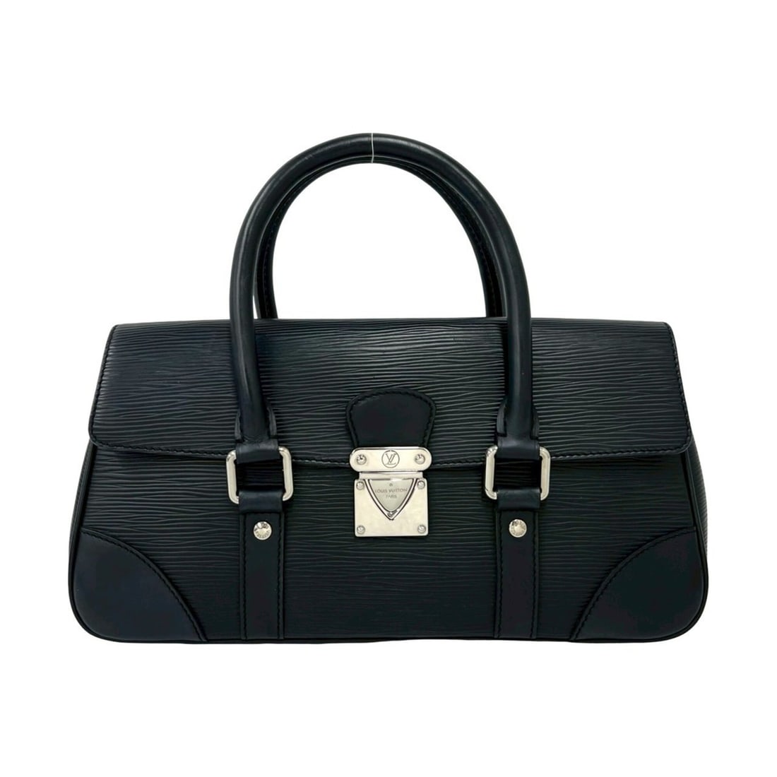 LOUIS VUITTON Louis Vuitton Segur PM Epi Leather Handbag Mini Boston Bag Black 28129 (1 of 10)