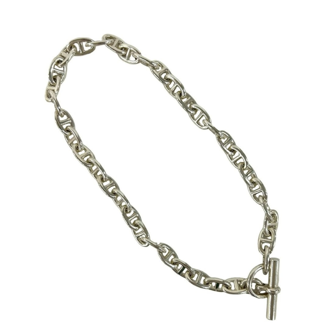 HERMES Chaine d'Ancre MM 36-link chain necklace, Margiela era, 925 sterling silver, item number: --- Catalog ---Category: SizeNeck Circumference: 44.3 cm / 17.44''Category: DesignColor: SilverGender: WomenMaterial: Silver 925Necklace Type: NecklaceCategory: GeneralBrand: Hermes--- Item List ---Se