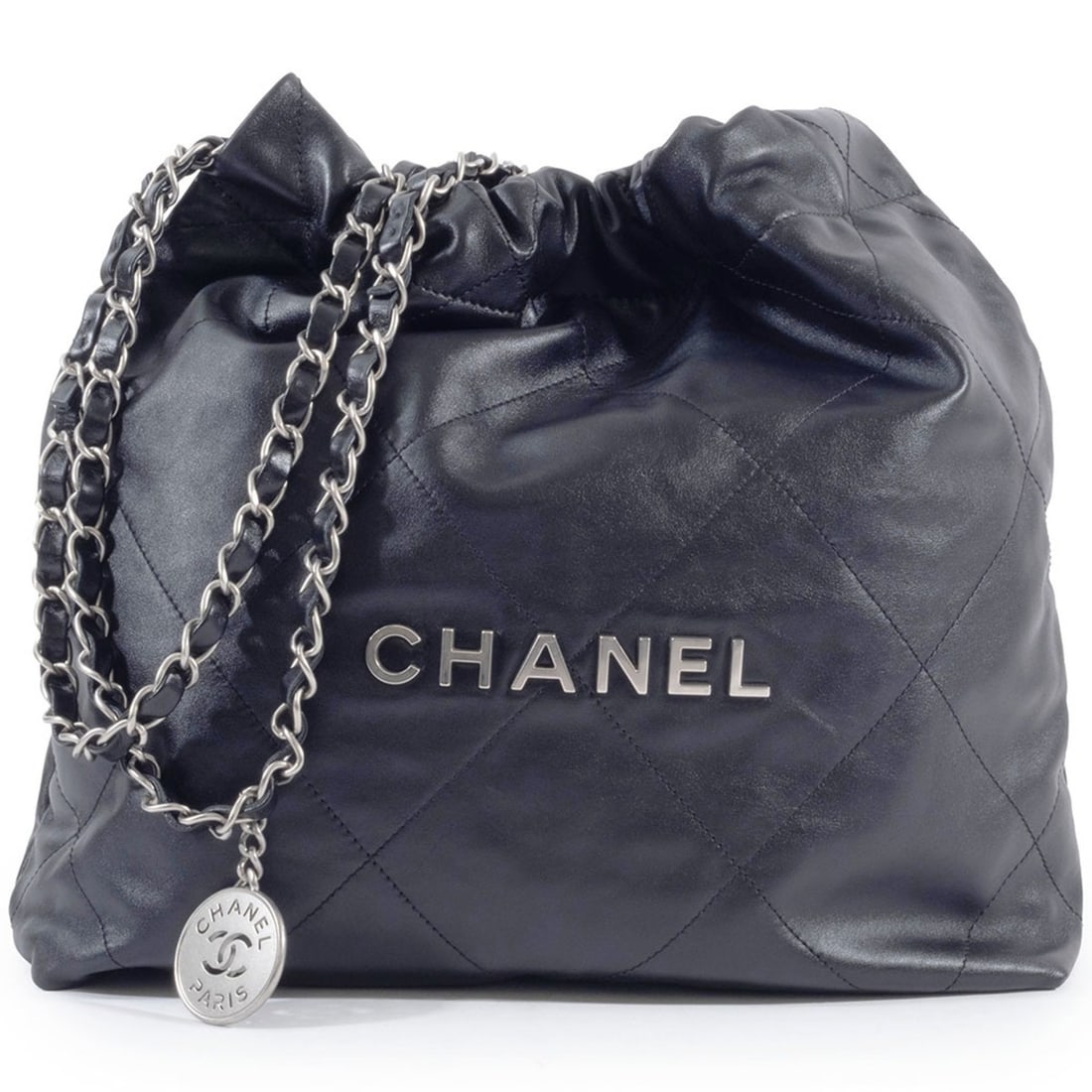 Chanel CHANEL 22 Small Handbag AS3260 Shiny Calfskin Black Women's (1 of 19)