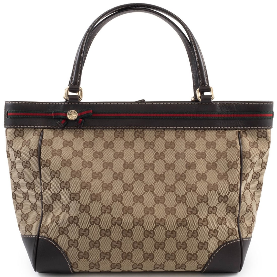 Gucci Mayfair handbag 257061 GG canvas leather beige brown Sherry line Princy (1 of 20)
