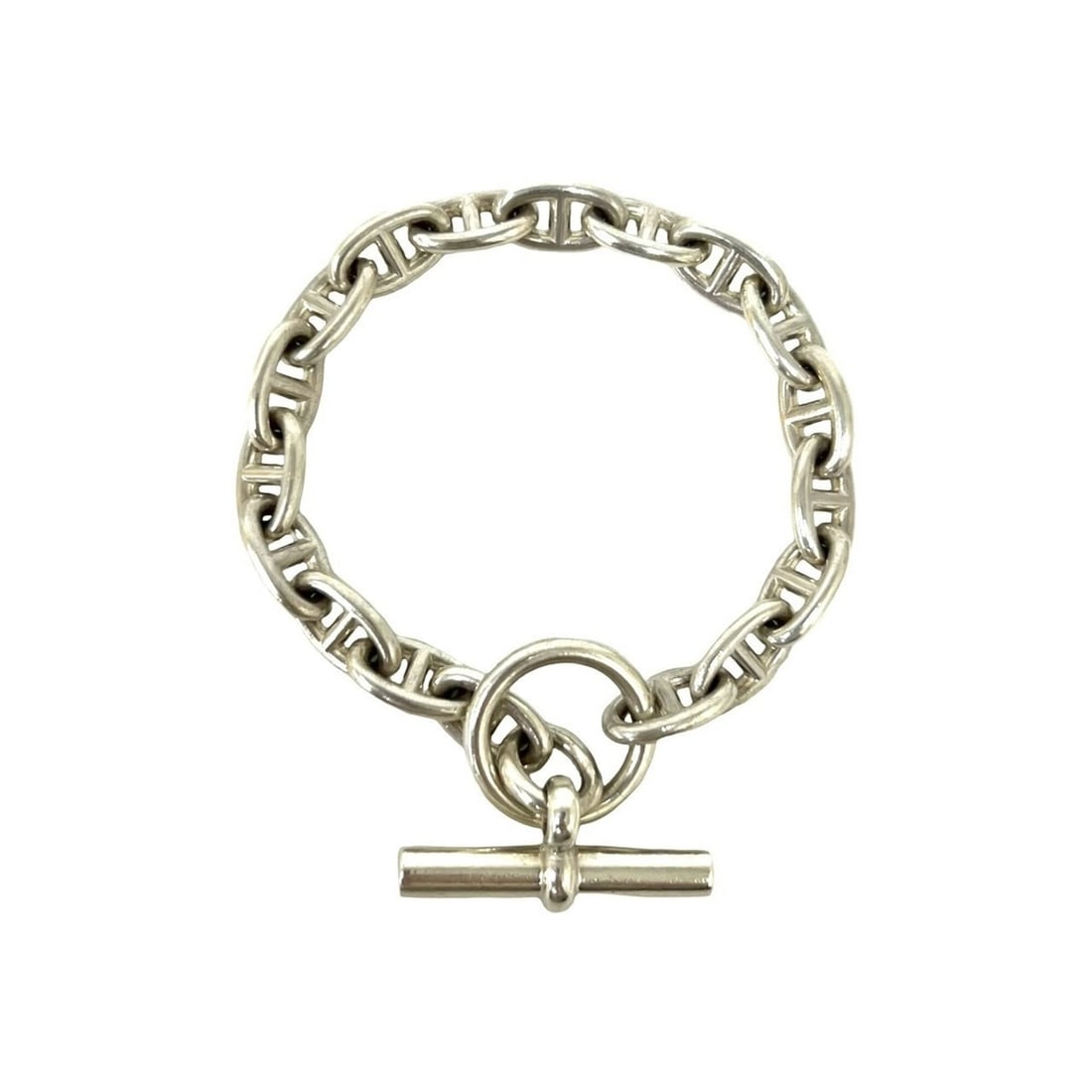 HERMES Chaine d'Ancre PM 18-link chain bracelet from the Margiela era, made of 925 sterling silver. (1 of 10)