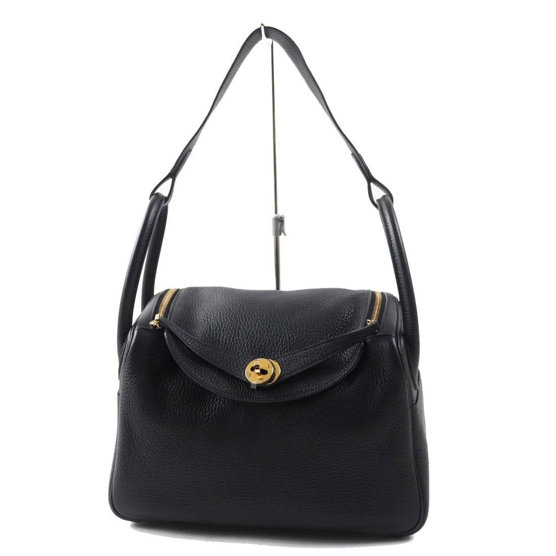 HERMES Lindy 30 Gold Hardware Taurillon Clemence Shoulder Bag Black B Stamp Comes with Dust Made in (1 of 15)
