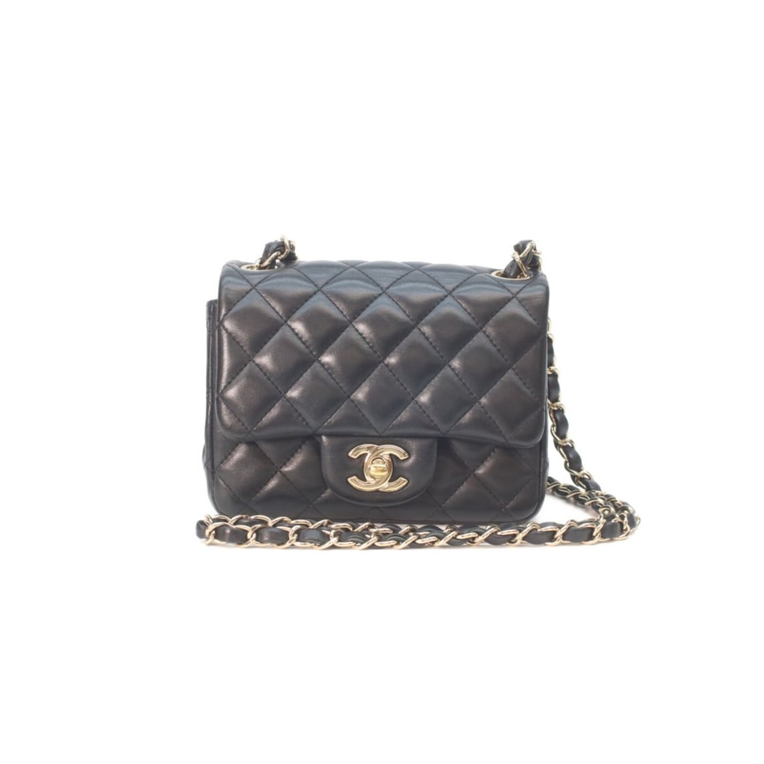 CHANEL A35200 Black Lambskin Mini Matelassé 17 Shoulder Bag with Gold Hardware - Women's: --- Catalog ---Category: SizeSize (HxWxD): 13cm x 17cm x 7.5cm / 5.11'' x 6.69'' x 2.95''Strap Length: 106cm / 41.73''Category: DesignType: Shoulder bagColor: BlackGender: WomenMaterial: Leather Hardw