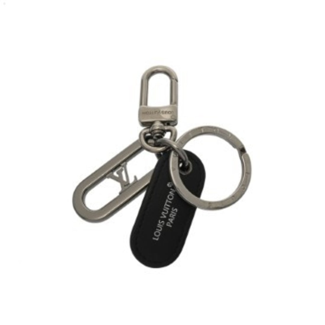 LOUIS VUITTON Louis Vuitton Monogram Eclipse LV Signature Chain Black M00927 Men's Canvas Keychain (1 of 10)