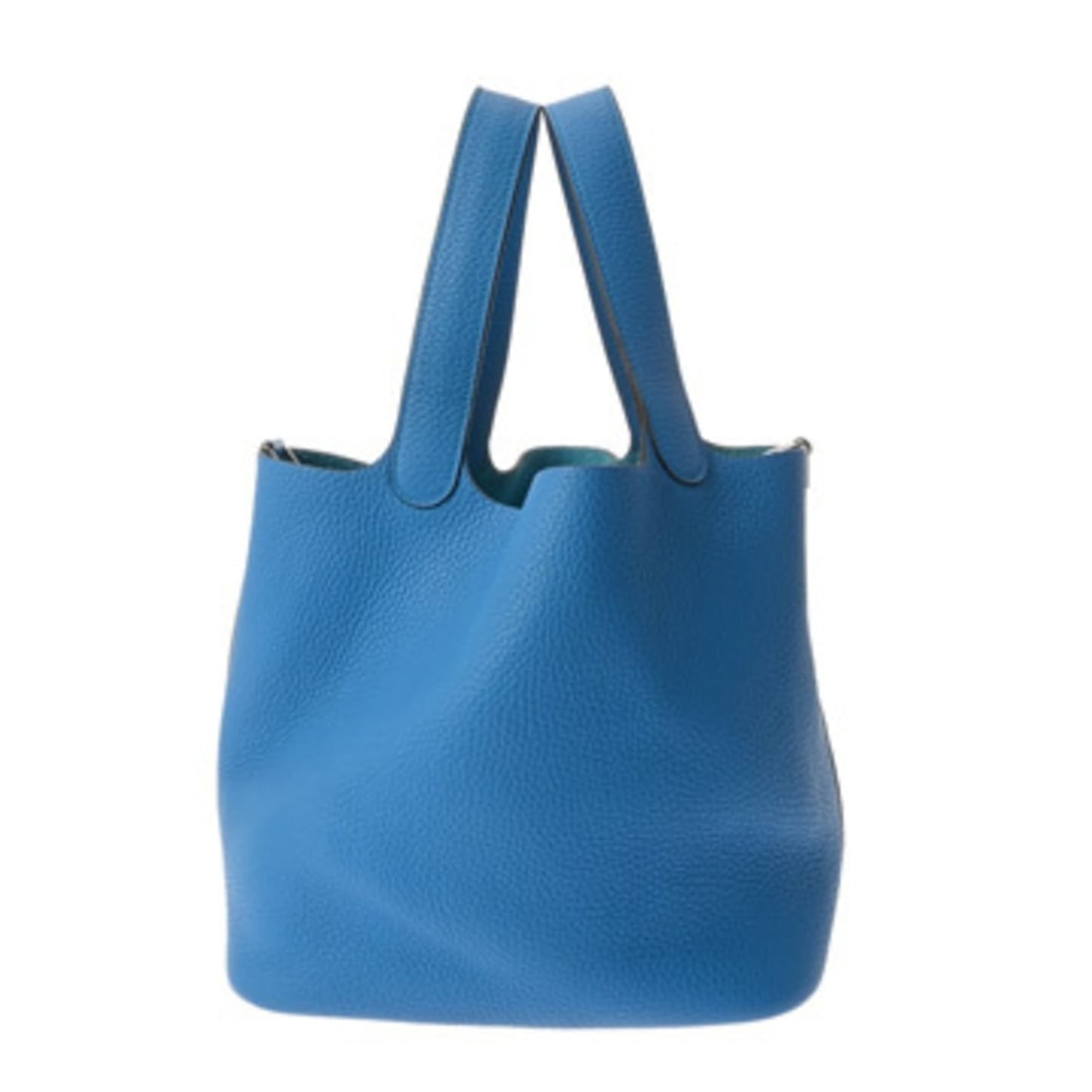 HERMES Picotin Lock MM Blue Zanzibar A stamp (circa 2017) Women's Taurillon Clemence Handbag Rank (1 of 11)