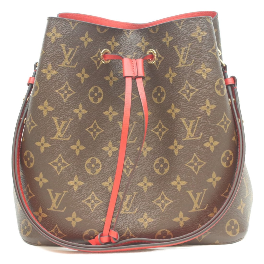 LOUIS VUITTON M44021 Coquelicot Red Monogram NeoNoe Shoulder Bag (Red) Brown Women's (1 of 11)