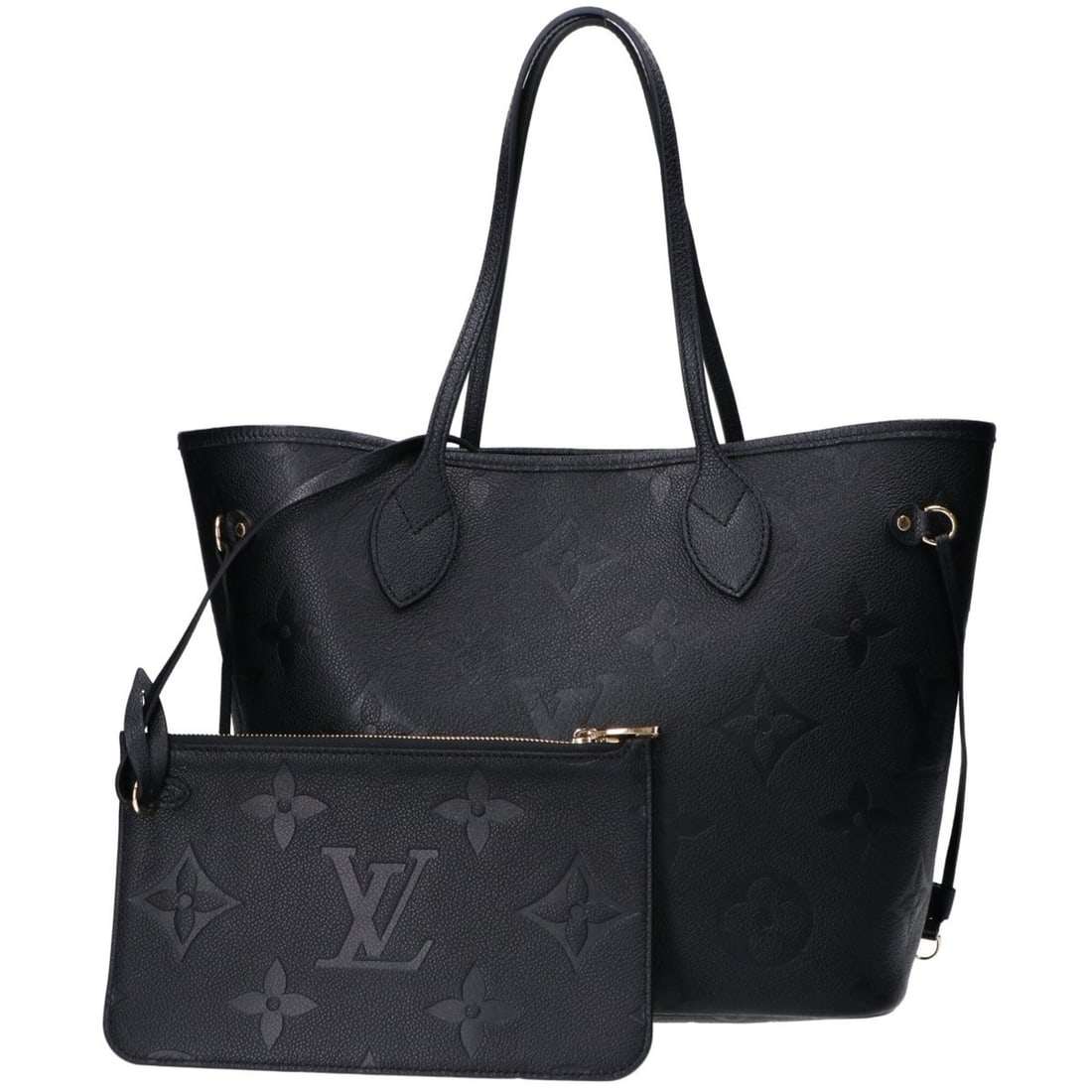 LOUIS VUITTON Louis Vuitton M45685 Monogram Empreinte Neverfull MM Tote Bag Noir Women's (1 of 10)