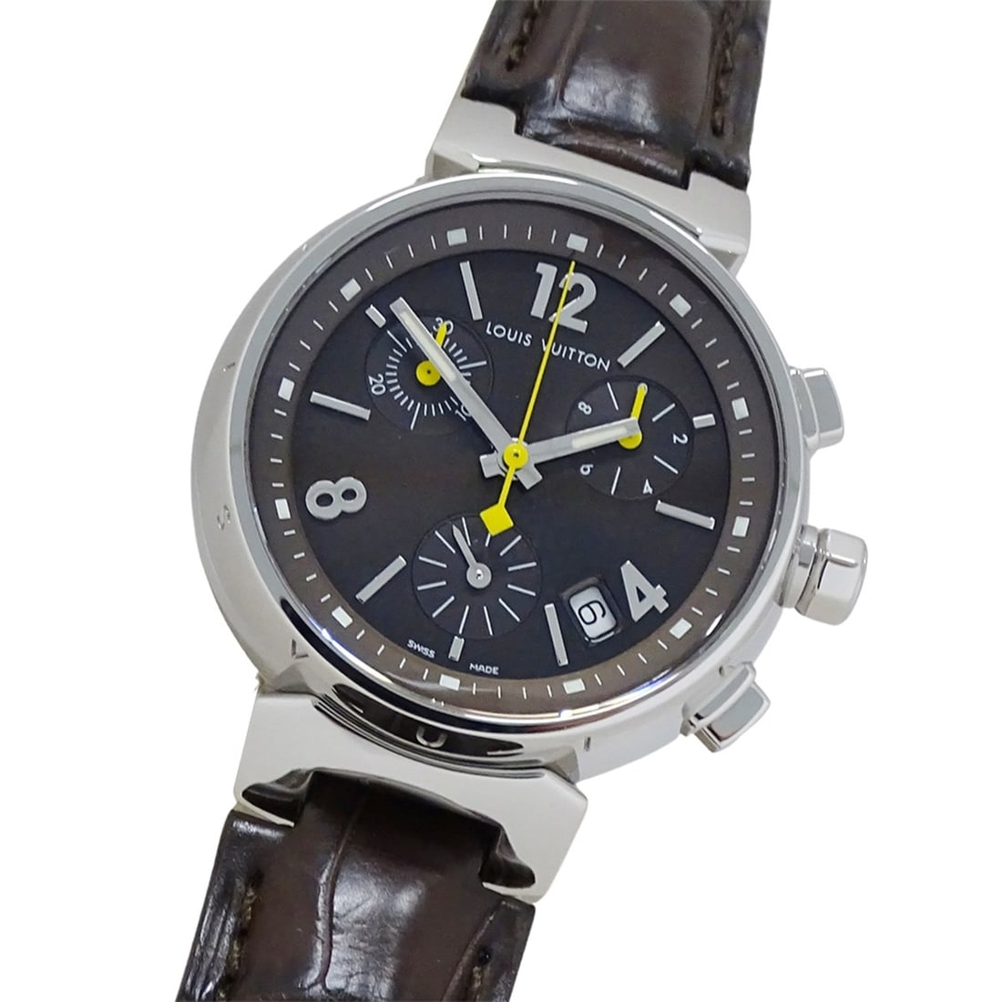 Louis Vuitton LOUIS VUITTON Boys' Watch Tambour Chronograph Date Quartz QZ Stainless Steel SS (1 of 14)