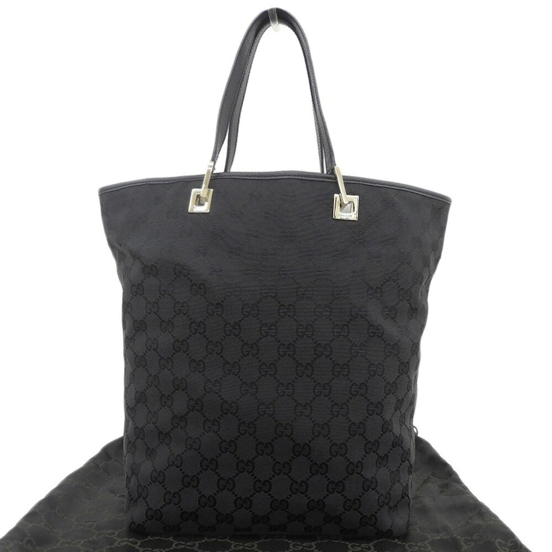 Gucci GG Canvas Tote Bag 002 1098 3444 Handbag Black (1 of 12)