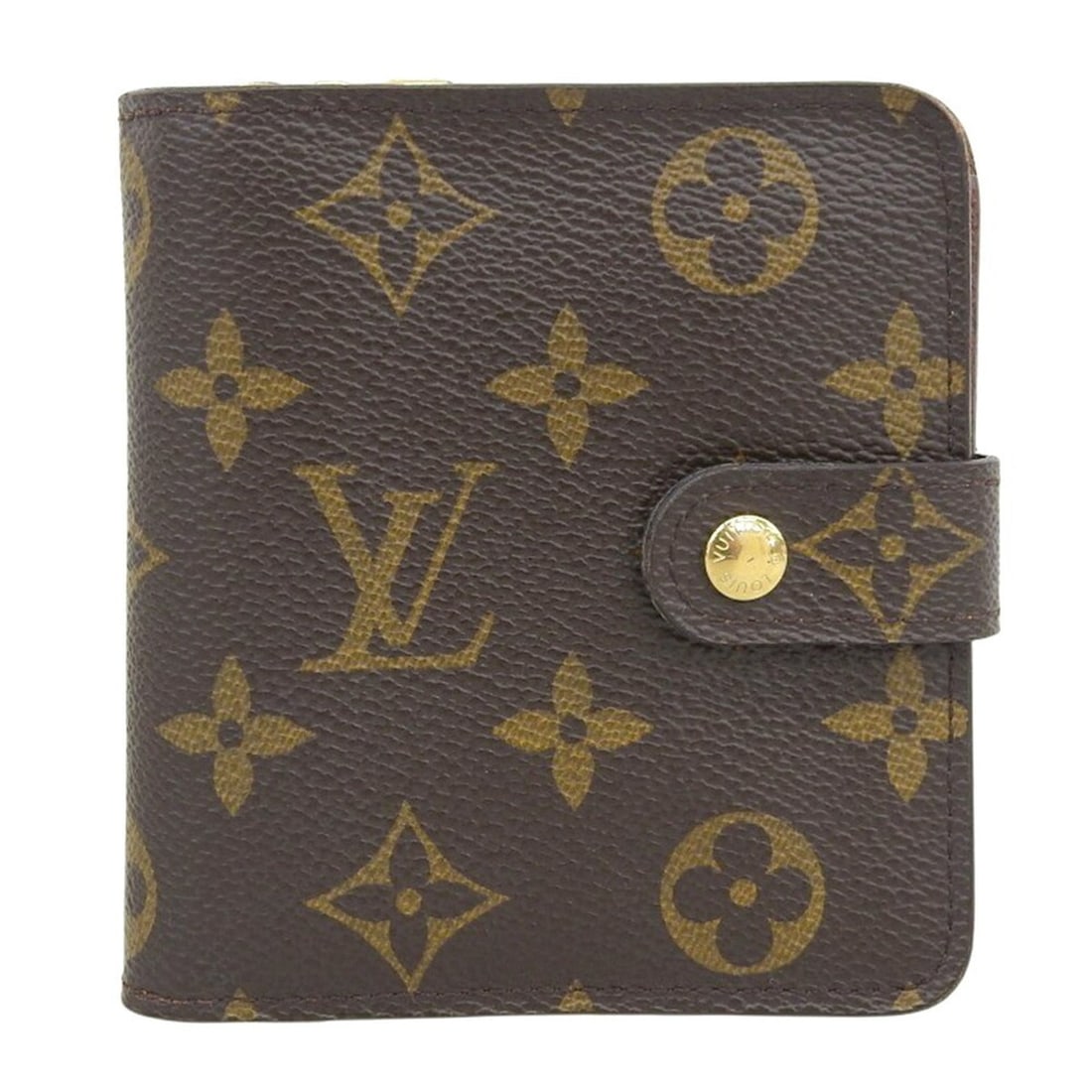 Louis Vuitton Monogram Compact Zip M61667 Round Folding Wallet (1 of 16)