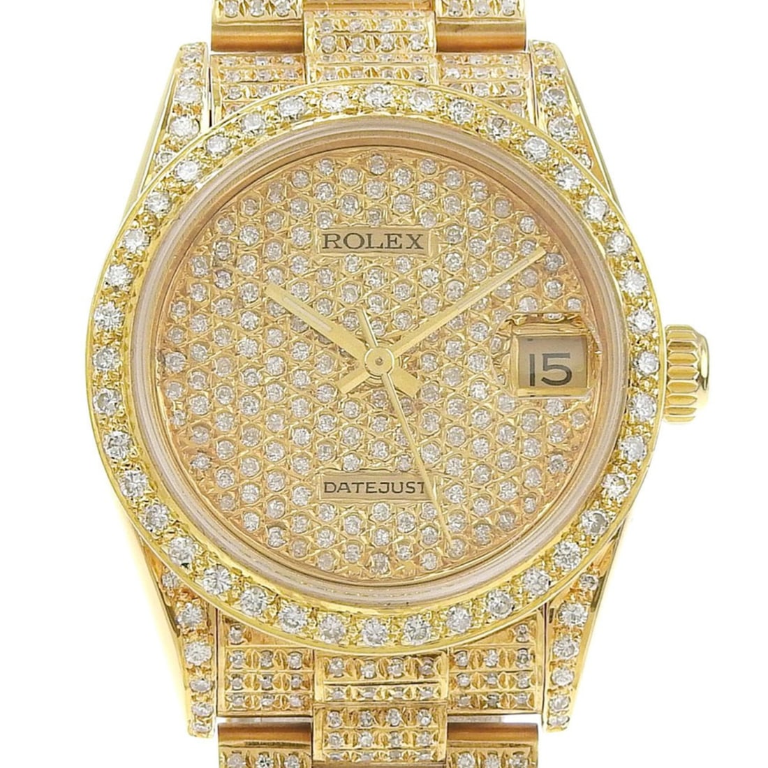 Like New Rolex Datejust 68278 L-serial, circa 1989-1990, Gold Dial, 18K Yellow Gold, Aftermarket (1 of 18)