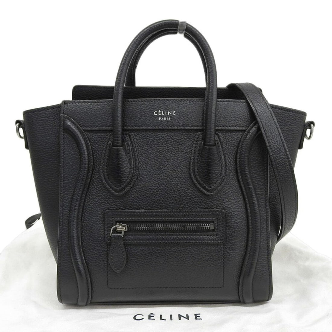 Celine Luggage Nano Shopper 168243 Bag Shoulder Handbag Leather Black (1 of 13)