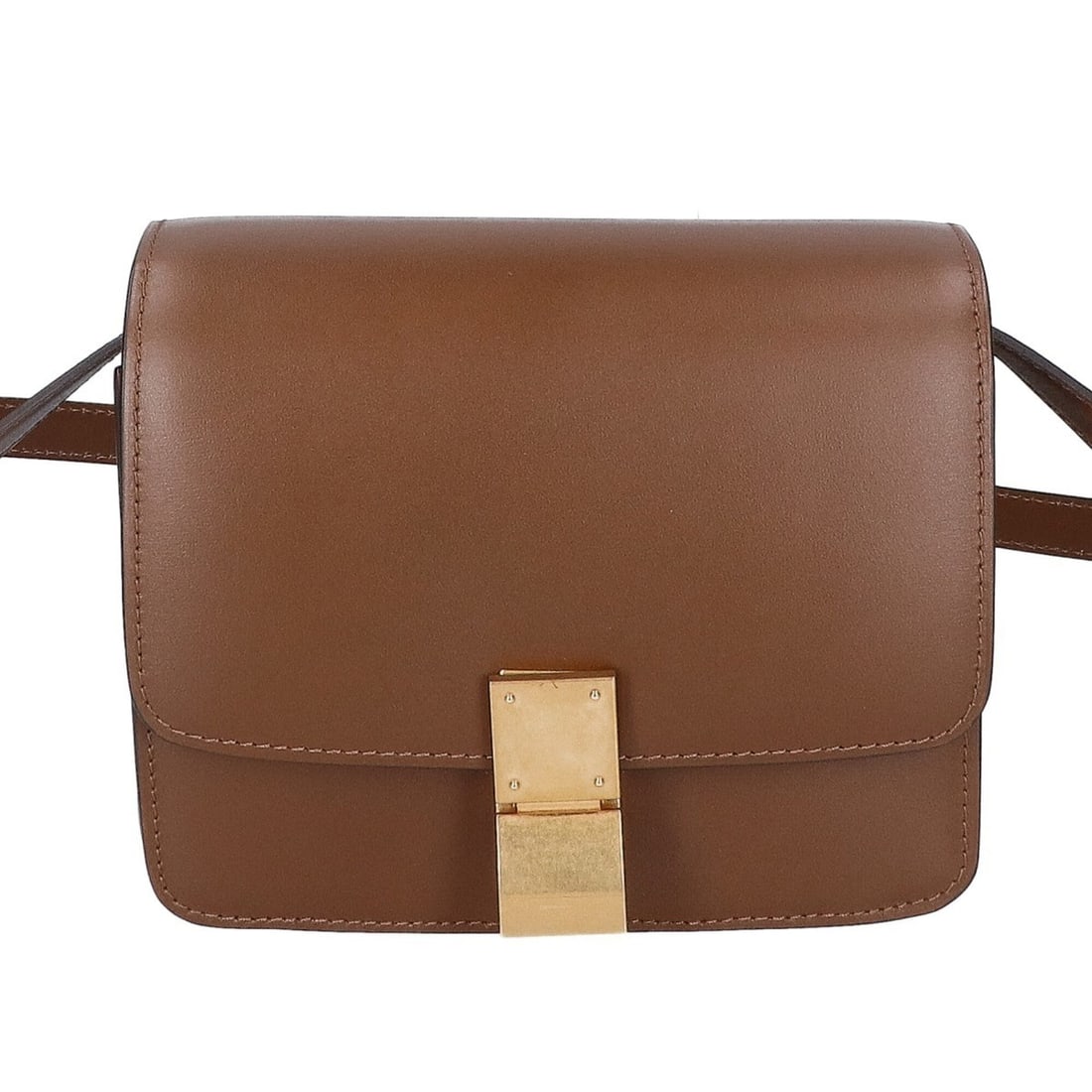CELINE 189183DLS.38NO Classic Box Small Shoulder Bag, Brown, Women's (1 of 16)