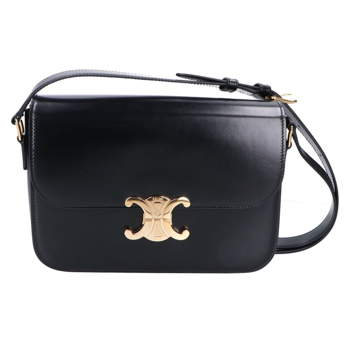 CELINE Classic Triomphe Shoulder Bag (2023 model), Black, Women's (1 of 9)