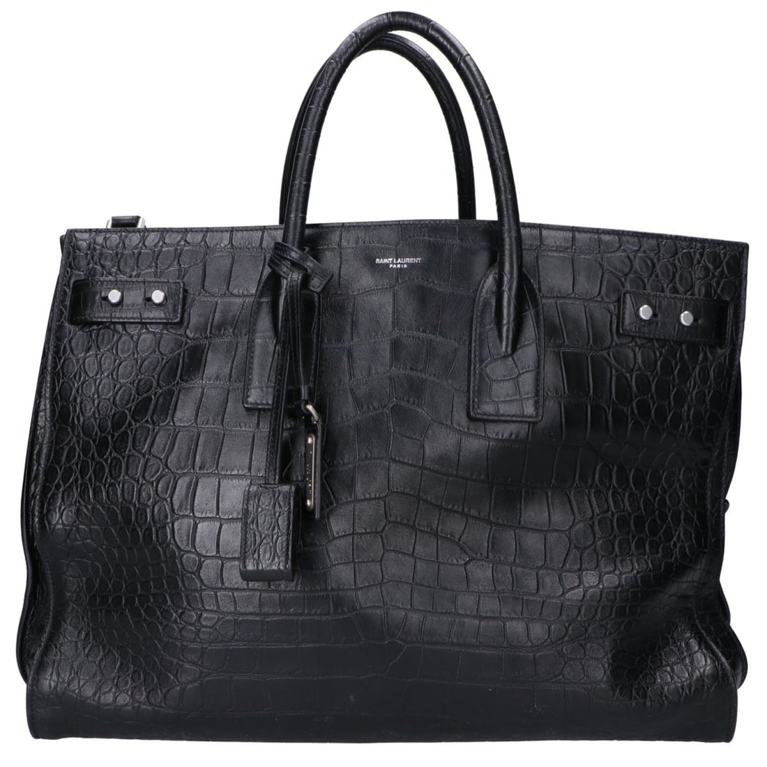 SAINT LAURENT 478167 Black Embossed Sac de Jour Souple 2-Way Tote Bag Women's: --- Catalog ---Category: SizeSize (HxWxD): 31cm x 40cm x 20.5cm / 12.2'' x 15.74'' x 8.07''Strap Length: 95cm - 115cm / 37.4'' - 45.27''Handle Length: 38cm / 14.96''Category: DesignType: Tote bagColor