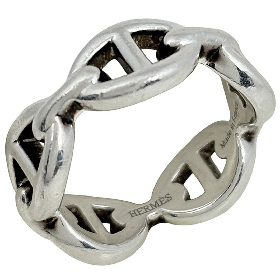 Hermes Chaine d'Ancre Enchainee PM Ring, Sterling Silver 925, Women's (1 of 11)