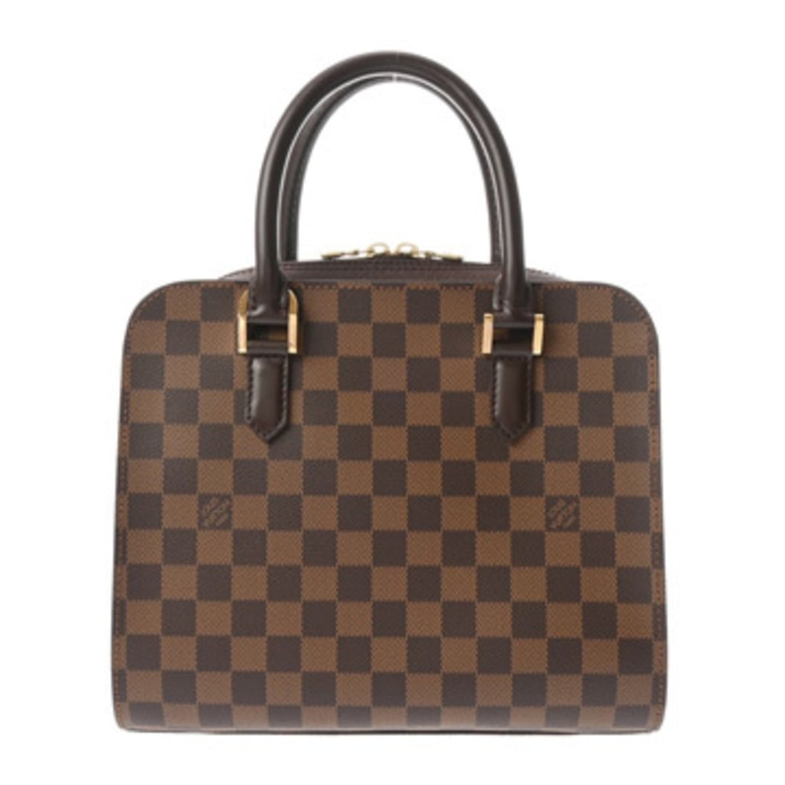 LOUIS VUITTON Louis Vuitton Damier Triana Brown N51155 Women's Canvas Handbag AB Rank Used Ginzo (1 of 14)