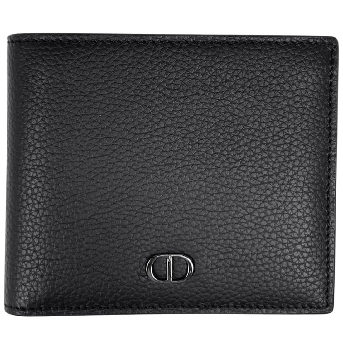 Christian Dior logo bi-fold wallet, billfold, coin purse, leather, black, men's. (1 of 15)