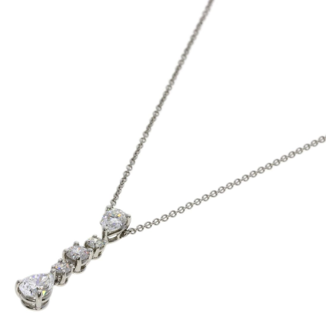 Tiffany & Co. Swing Drop Diamond Necklace, Platinum PT950, Women's. (1 of 6)