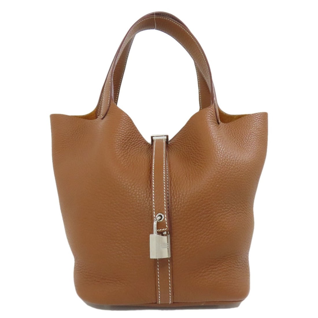 Hermes Picotin Lock MM Gold Silver Hardware Handbag Taurillon Leather Women's HERMES (1 of 18)
