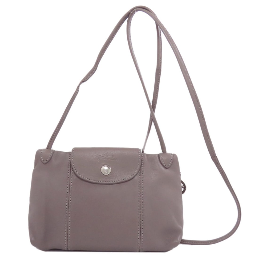 Longchamp Logo Shoulder Bag Leather Women's: --- Catalog ---Category: SizeSize (HxWxD): 13cm x 21cm x 7cm / 5.11'' x 8.26'' x 2.75''Category: DesignType: Shoulder bagColor: GrayGender: WomenMaterial: Leather Category: GeneralBrand: Longchamp---