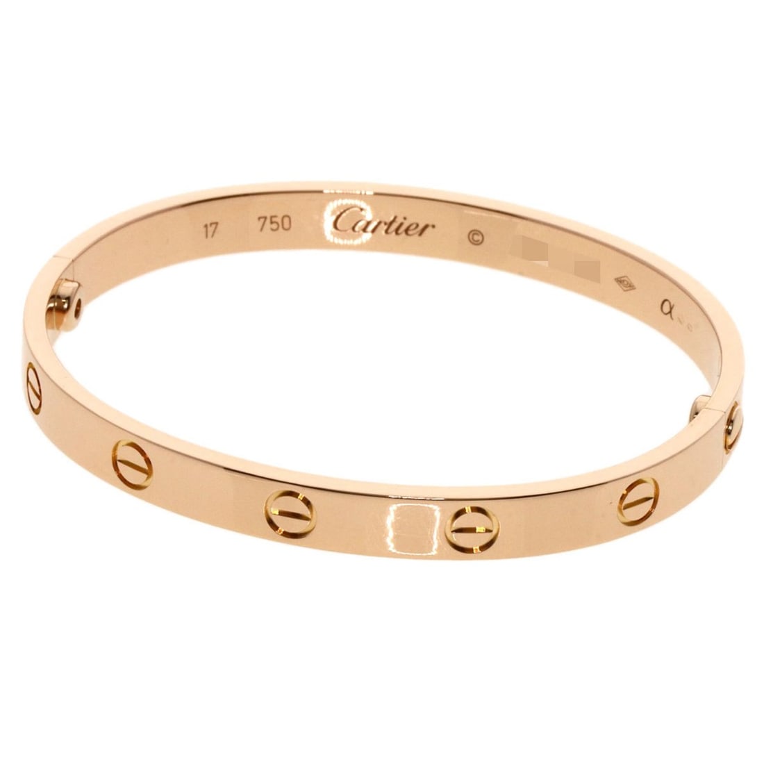 Cartier Love Bracelet (No Driver Required) #17 18K Pink Gold Women's CARTIER (1 of 12)