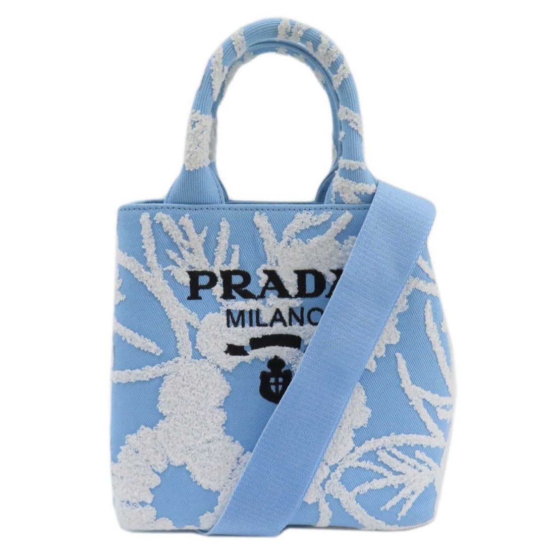 Prada 1BA343 Drill 2-Way Tote Bag Canvas Women's PRADA (1 of 19)
