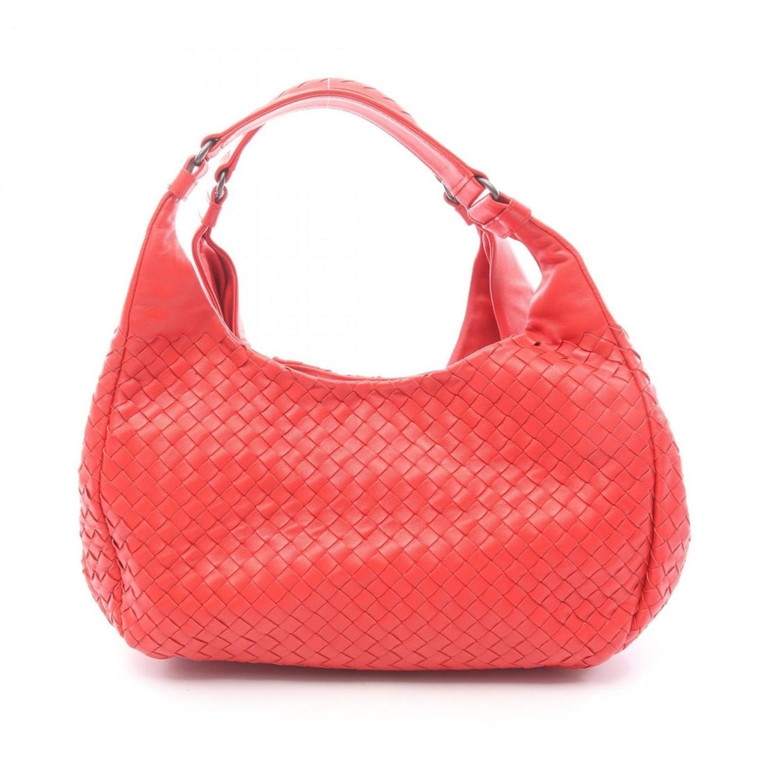 Bottega Veneta Intrecciato Hobo Handbag, Leather, Women's, Red (1 of 7)