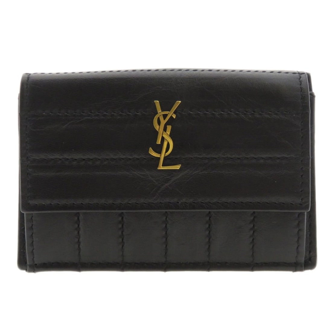 Saint Laurent logo motif coin case, calfskin, women's. (1 of 12)